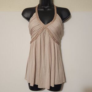 Y2k Dating Clothing Roman Goddess Fairy Tank Halter Top Sweetheart neckline Sz S